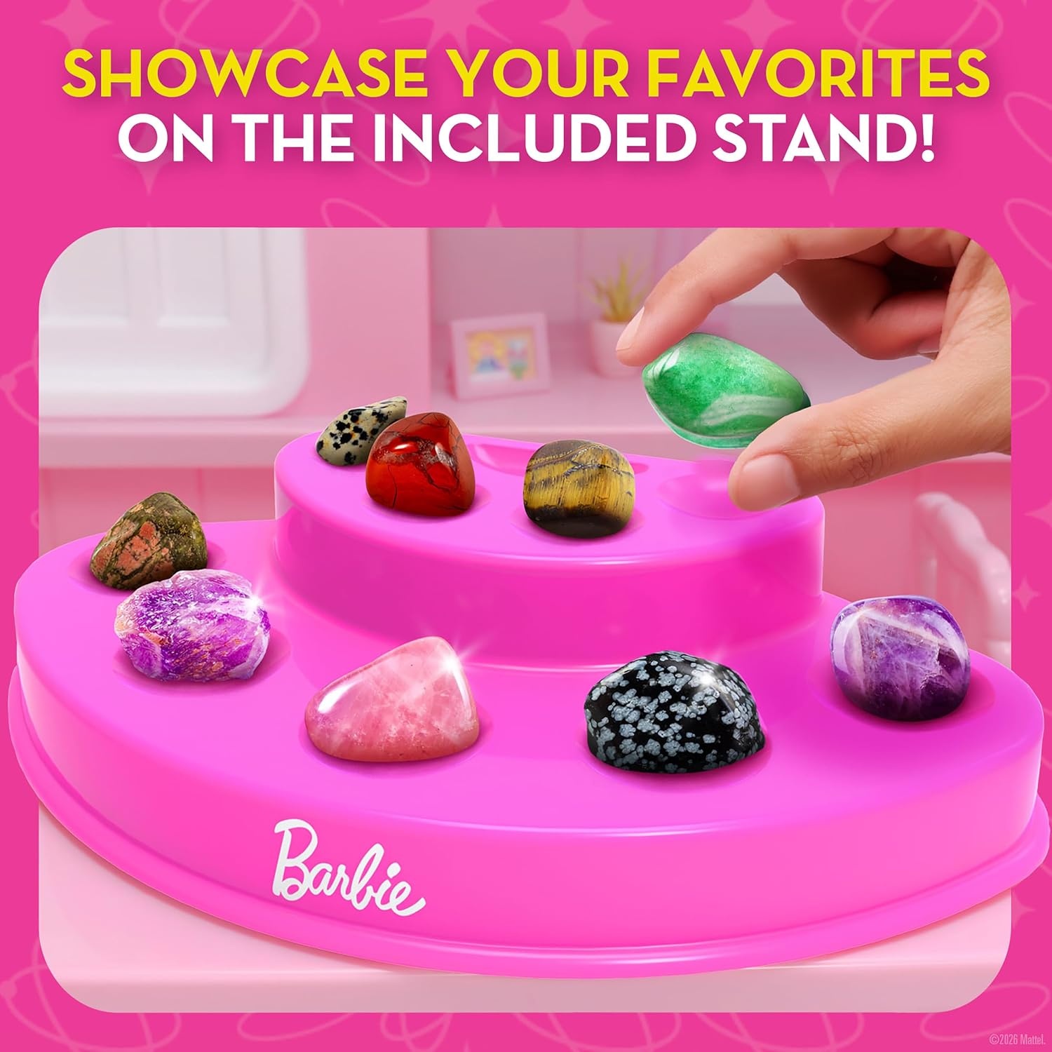 Barbie Rock Collection Box with 200 Rocks, Minerals, Crystals, and Geode