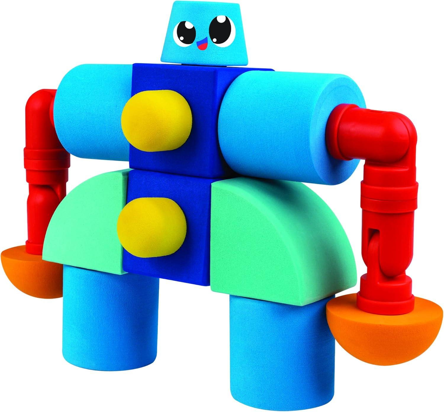 Blockaroo Magnetic Foam Building Blocks – 17-Piece Critter Set, Bath Toys for Toddlers, Preschool Toys, Bathtub Toys, Sensory Toys, Blocks for Toddlers 3-5, Engineering Toys for Kids 3-5, Bath Blocks(Castle)
