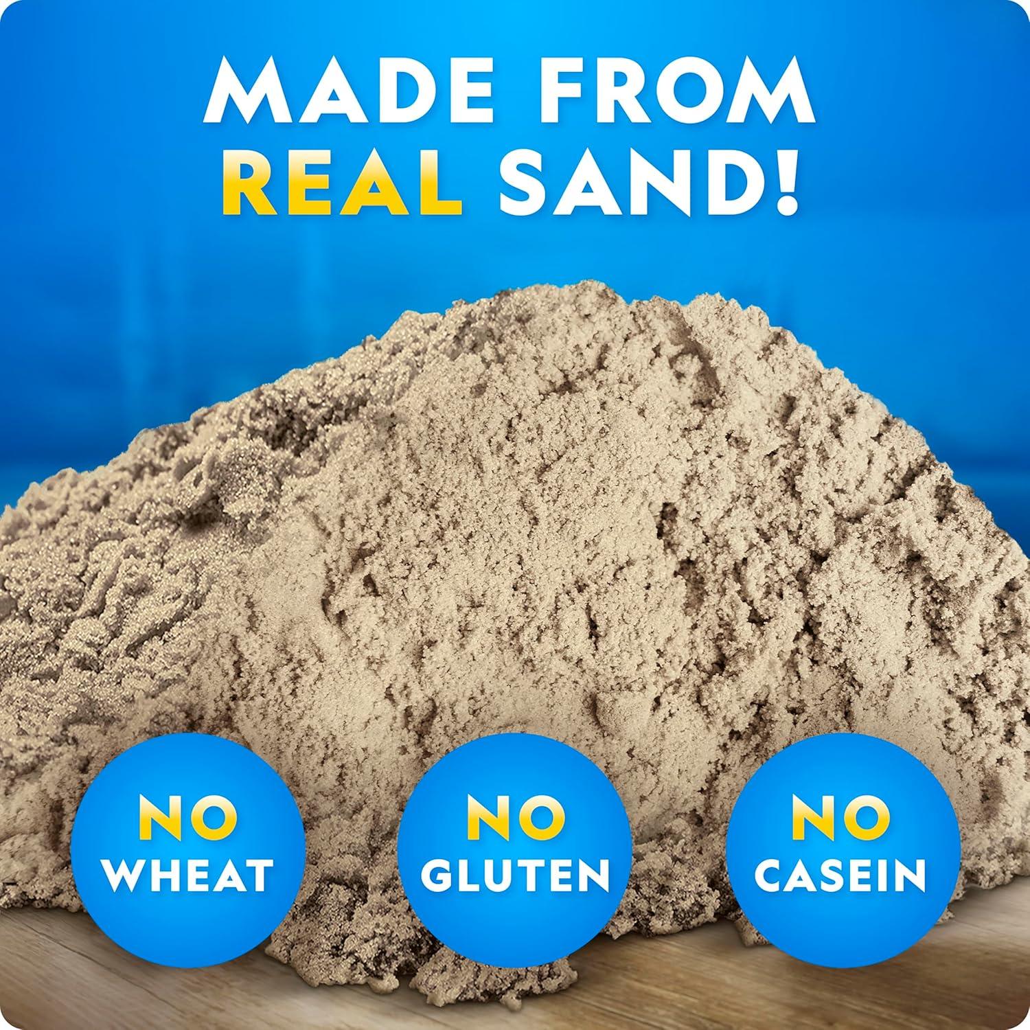 National Geographic Moon Sand – 24 Lb. Bulk Play Sand Kit with 6 Castle Molds (Blue) – A Fun No Mess Sensory Activity, Kids Fake Sand Play Set, Sensory Bin Filler(6 LB Variety Pack)
