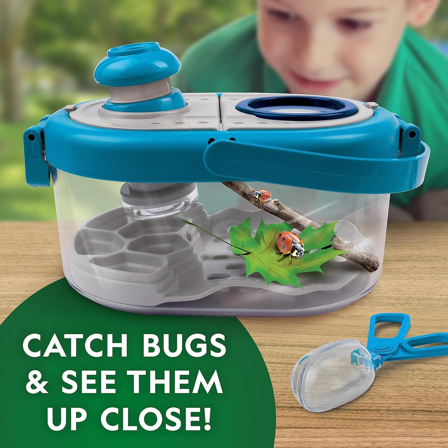 National Geographic Butterfly Growing & Bug Catcher Kit – Butterfly Habitat Kit with Voucher for 5 Caterpillars (S&H Not Included) & Bug Habitat with Magnified Viewers, Bug Catcher & More(Bug Catcher Kit)
