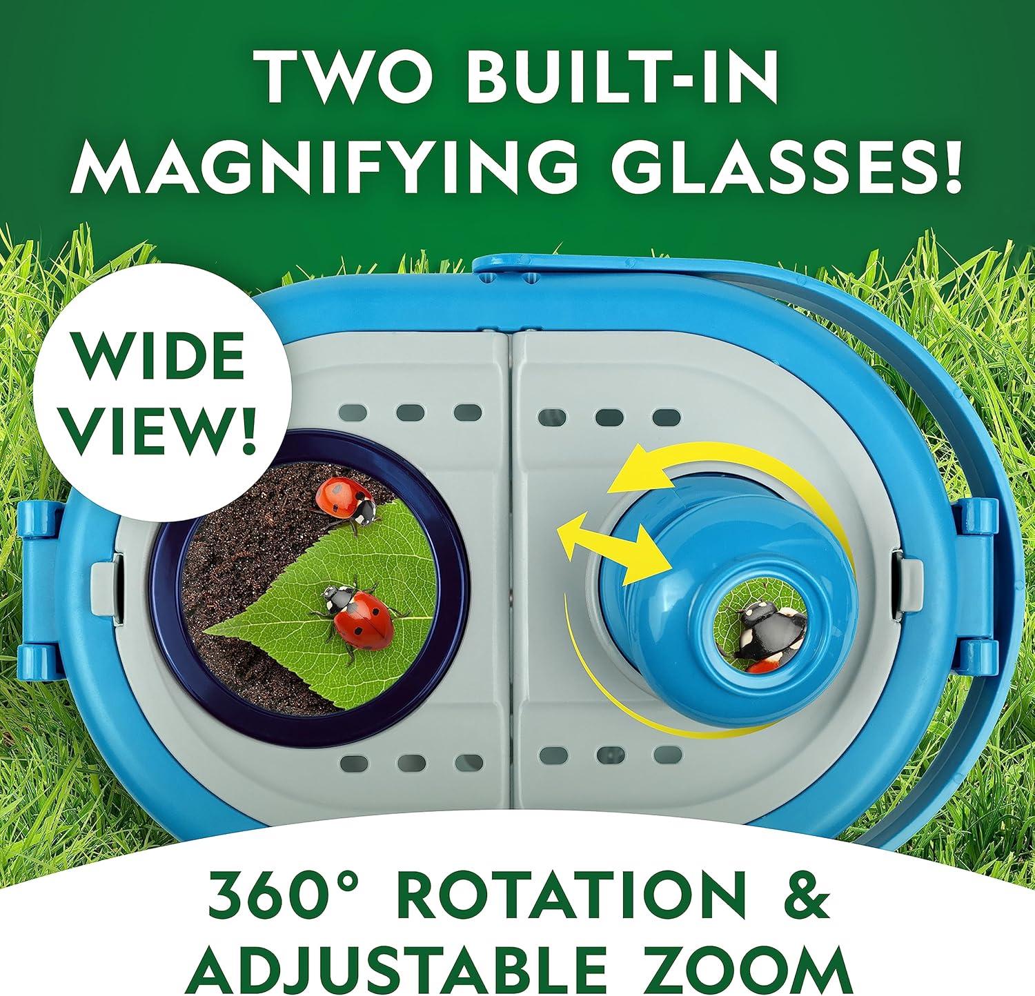 National Geographic Butterfly Growing & Bug Catcher Kit – Butterfly Habitat Kit with Voucher for 5 Caterpillars (S&H Not Included) & Bug Habitat with Magnified Viewers, Bug Catcher & More(Bug Catcher Kit)