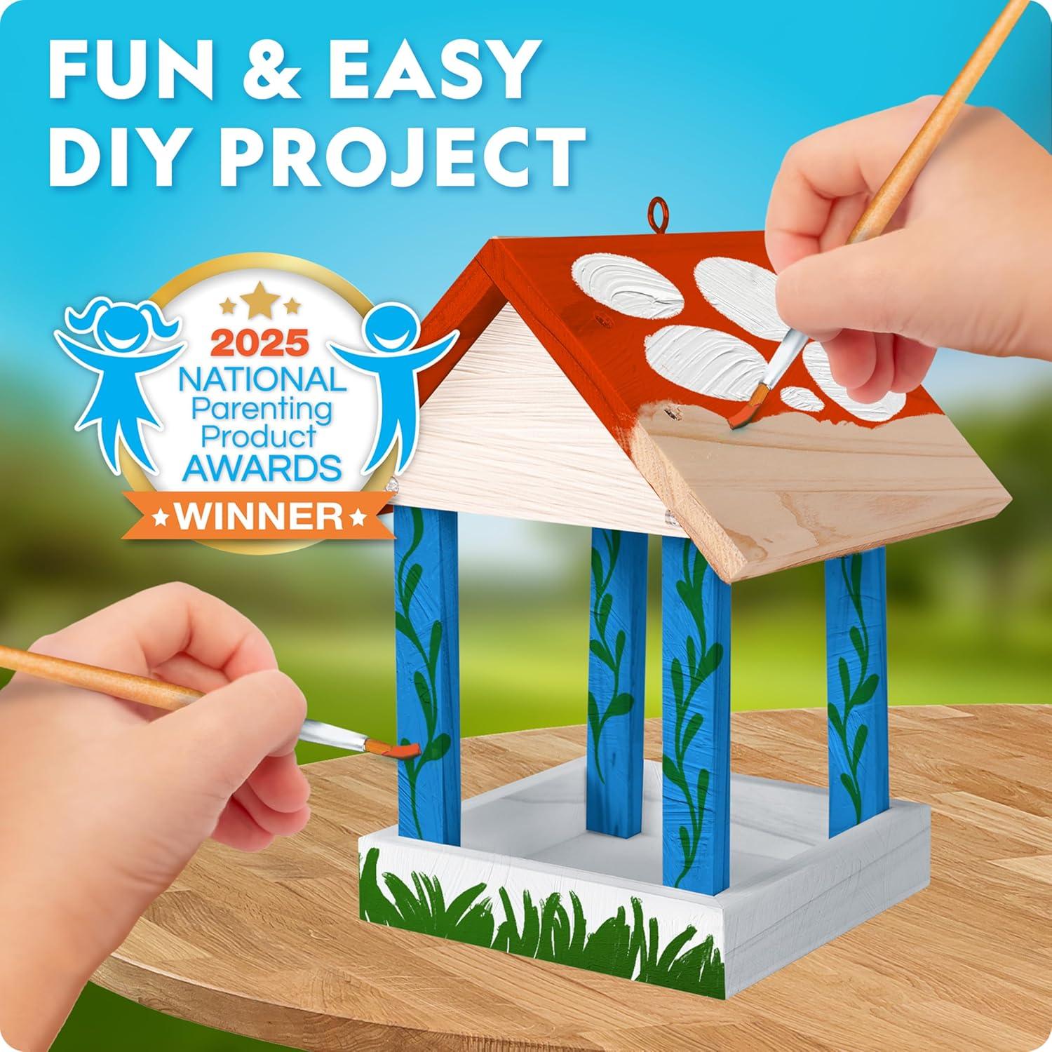 National Geographic Build a Bee Habitat Craft Kit for Kids – Paint & Build a House for Mason Bees, Outdoor Arts & Crafts, Nature Learning Activity, DIY Pollinator Garden Craft, Solitary Bee Hotel(DIY Bird Feeder)