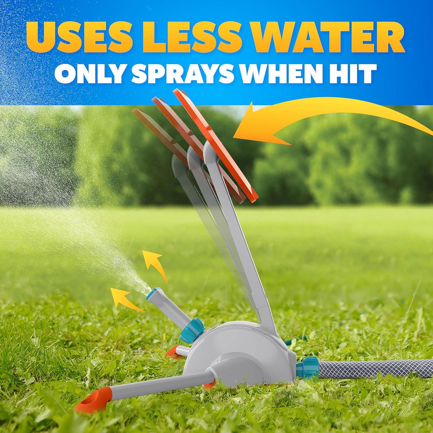 Blue Marble Toss ‘N Soak Outdoor Sprinkler Game – Outdoor Water Play, Toss A Bean Bag & Soak Your Friends for Backyard Water Fun, Connects to Garden Hose, Kids Sprinklers for Yard, Yard Water Toys