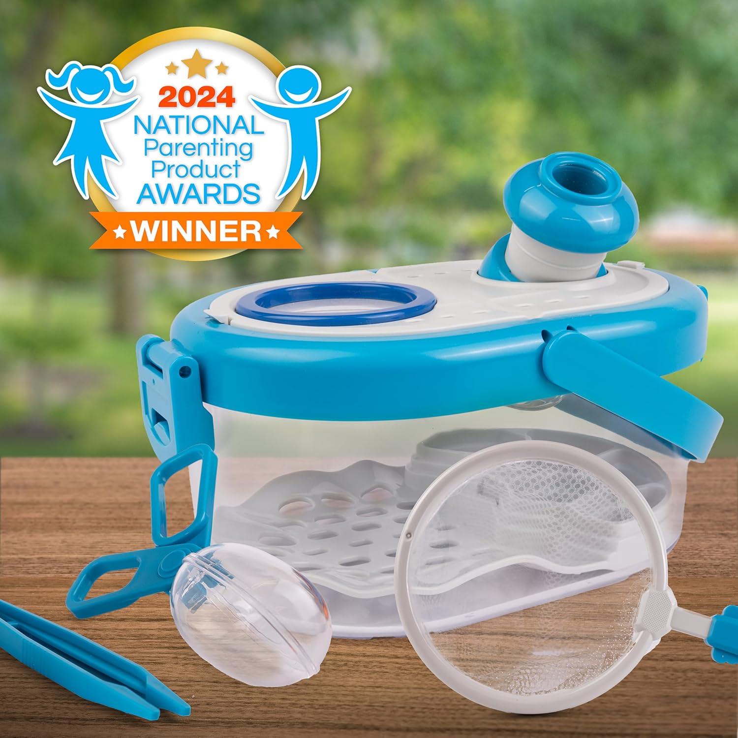 National Geographic Butterfly Growing & Bug Catcher Kit – Butterfly Habitat Kit with Voucher for 5 Caterpillars (S&H Not Included) & Bug Habitat with Magnified Viewers, Bug Catcher & More(Butterfly Habitat & Bug Catcher Kit)
