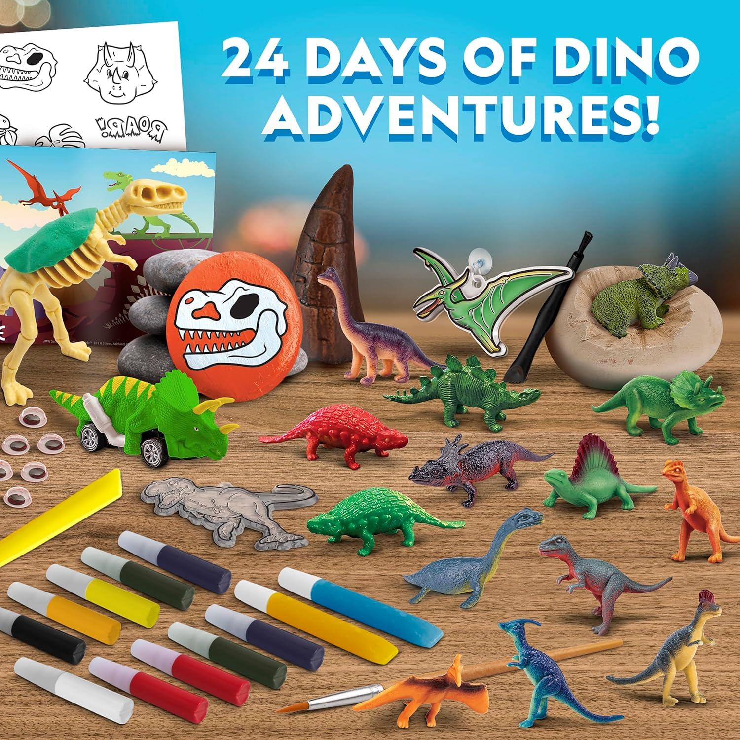National Geographic Glow-in-The-Dark Dinosaur Skeleton Model Building Kit – Build Replica Velociraptor & T. rex Bones, Educational Dinosaur Egg Activity Kit, Fossils for Kids 5-7(Dinosaur Advent Calendar)