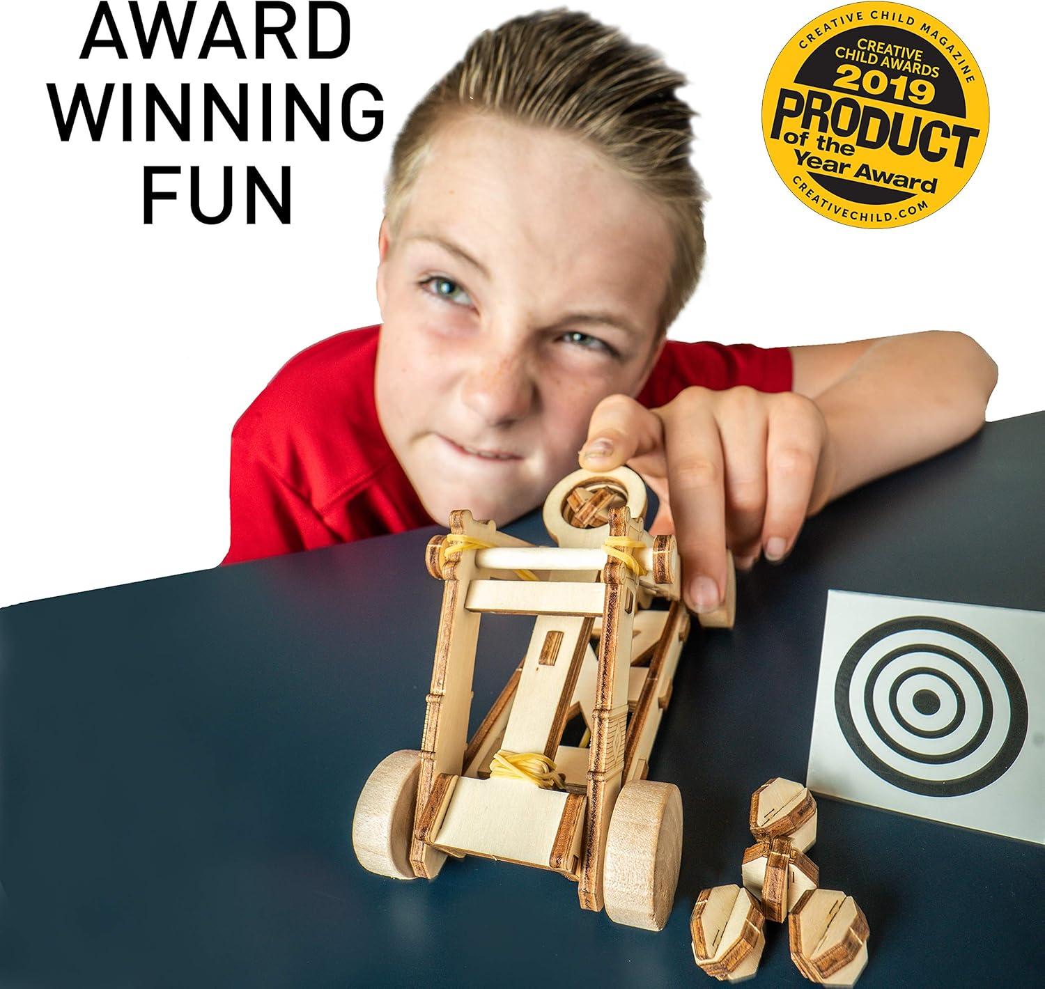 National Geographic Da Vinci Model Kit – Catapult Kit for Kids, 3D Puzzle Building Toy for Boys and Girls, Wood Building Kit for Kids, A Great STEM Project, Engineering Model Kit