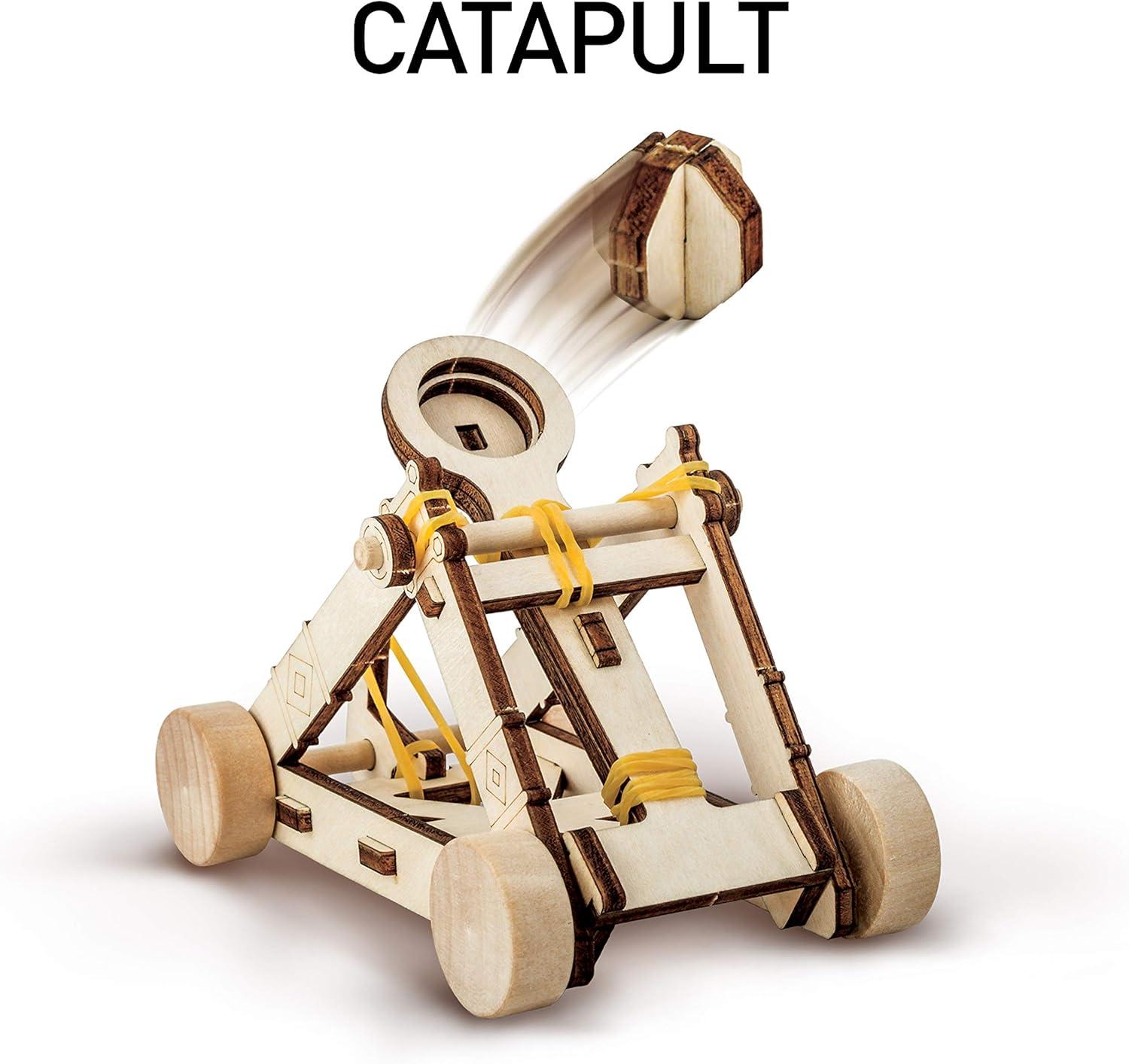 National Geographic Da Vinci Model Kit – Catapult Kit for Kids, 3D Puzzle Building Toy for Boys and Girls, Wood Building Kit for Kids, A Great STEM Project, Engineering Model Kit