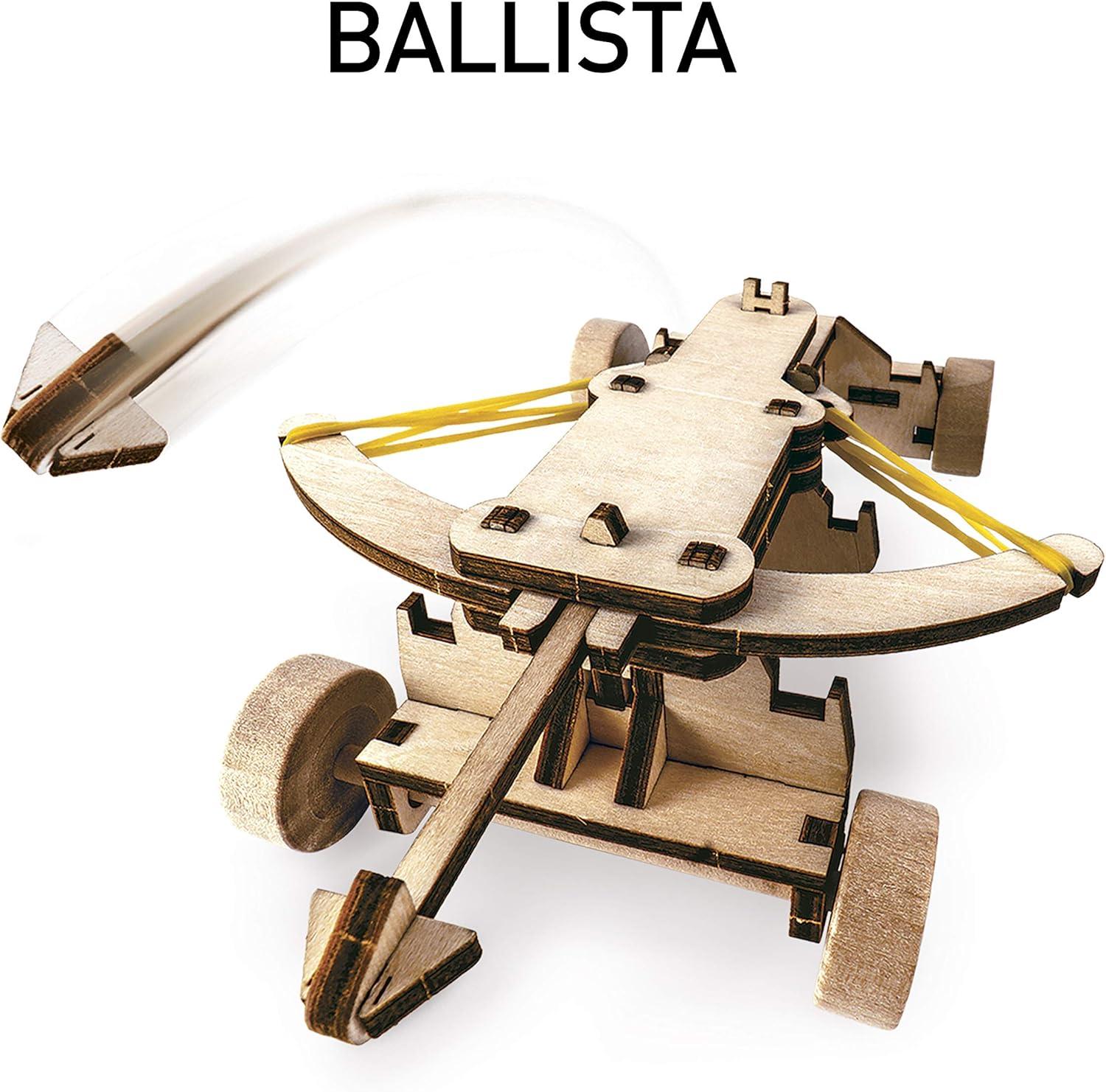 National Geographic Da Vinci Model Kit – Catapult Kit for Kids, 3D Puzzle Building Toy for Boys and Girls, Wood Building Kit for Kids, A Great STEM Project, Engineering Model Kit