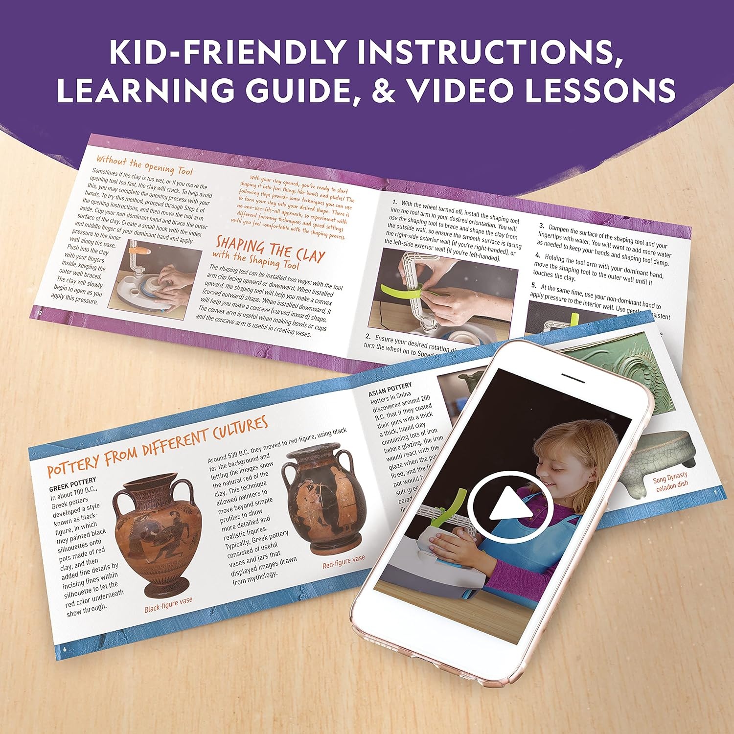 National Geographic Junior Pottery Wheel for Kids Arts & Crafts Kit(Starter Pottery Wheel)