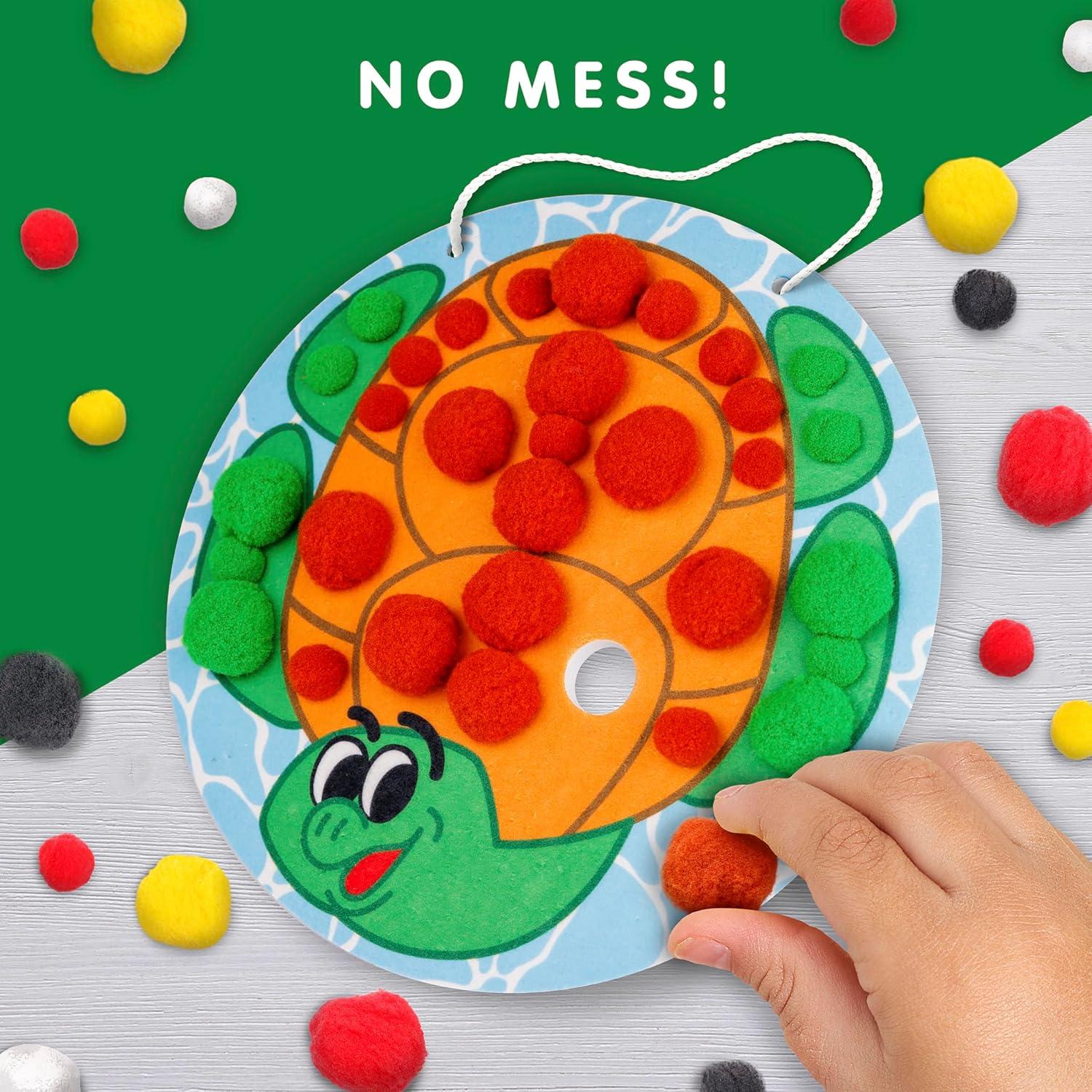 National Geographic Kids Pom Poms Arts and Crafts Kit – Pom Pom Animals Toddler Craft Kit, Preschool Art, Toddler Crafts Ages 3-5, Crafts for Toddlers 2-4 Years, Pom Pom Pictures
