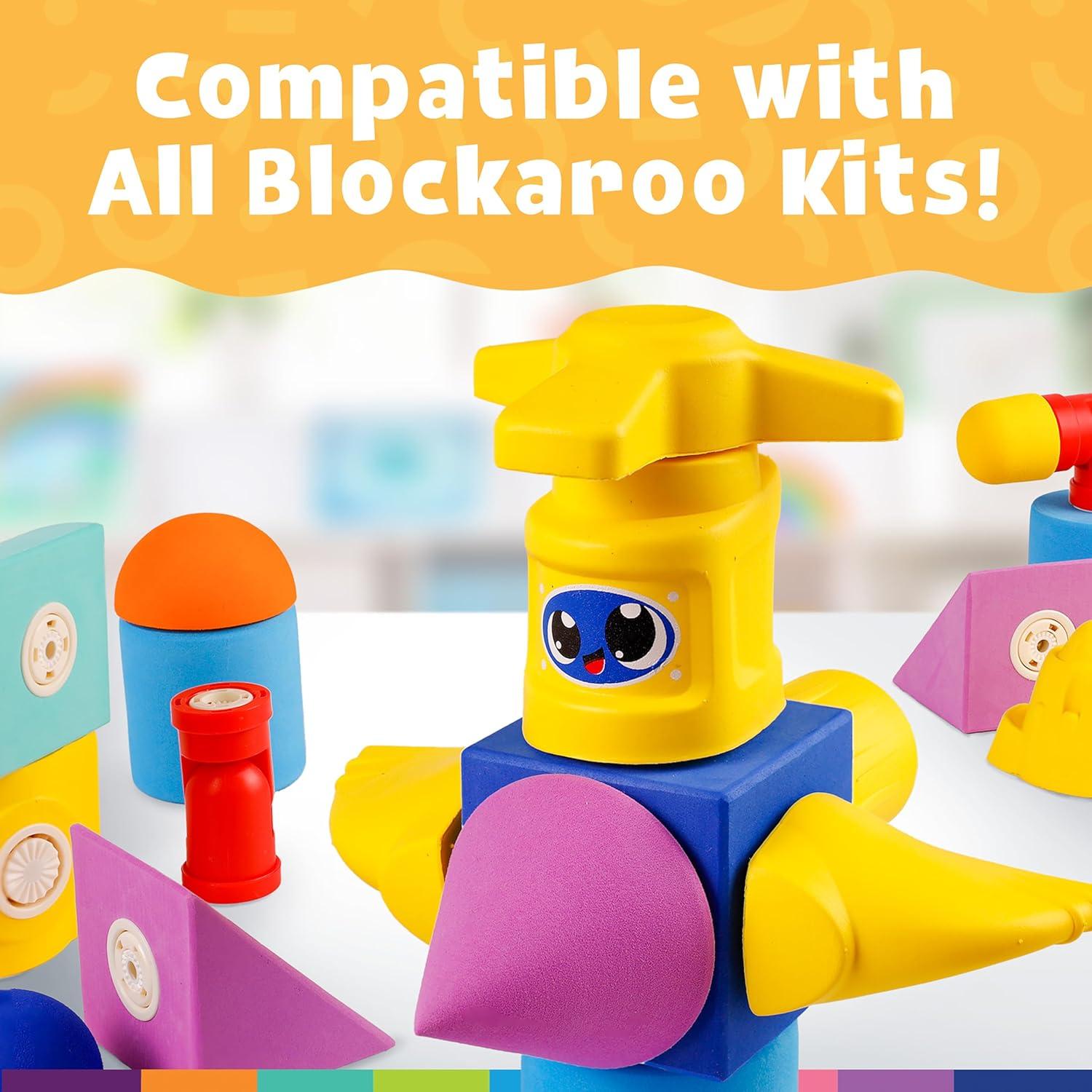 Blockaroo Magnetic Foam Building Blocks – 10-Piece Submarine, Bath Toys for Toddlers, Preschool Toys, Bathtub Toys, Sensory Toys, Blocks for Toddlers 3-5, Engineering Toys for Kids 3-5, Bath Blocks