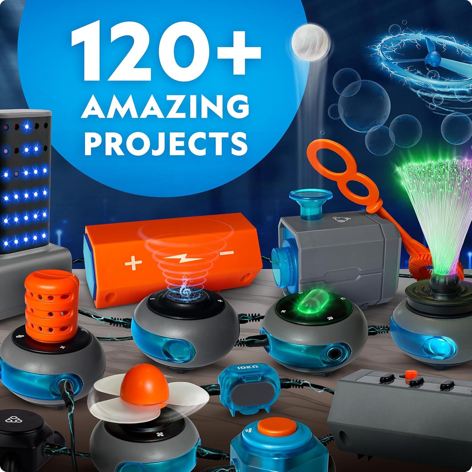 National Geographic Circuit Maker Kit – Electronics Kit for Kids with 120 Electrical Projects, Electric Circuit STEM Toy, Electronic Projects, Electrical Kit for Kids, Electricity Set(120+ Projects)