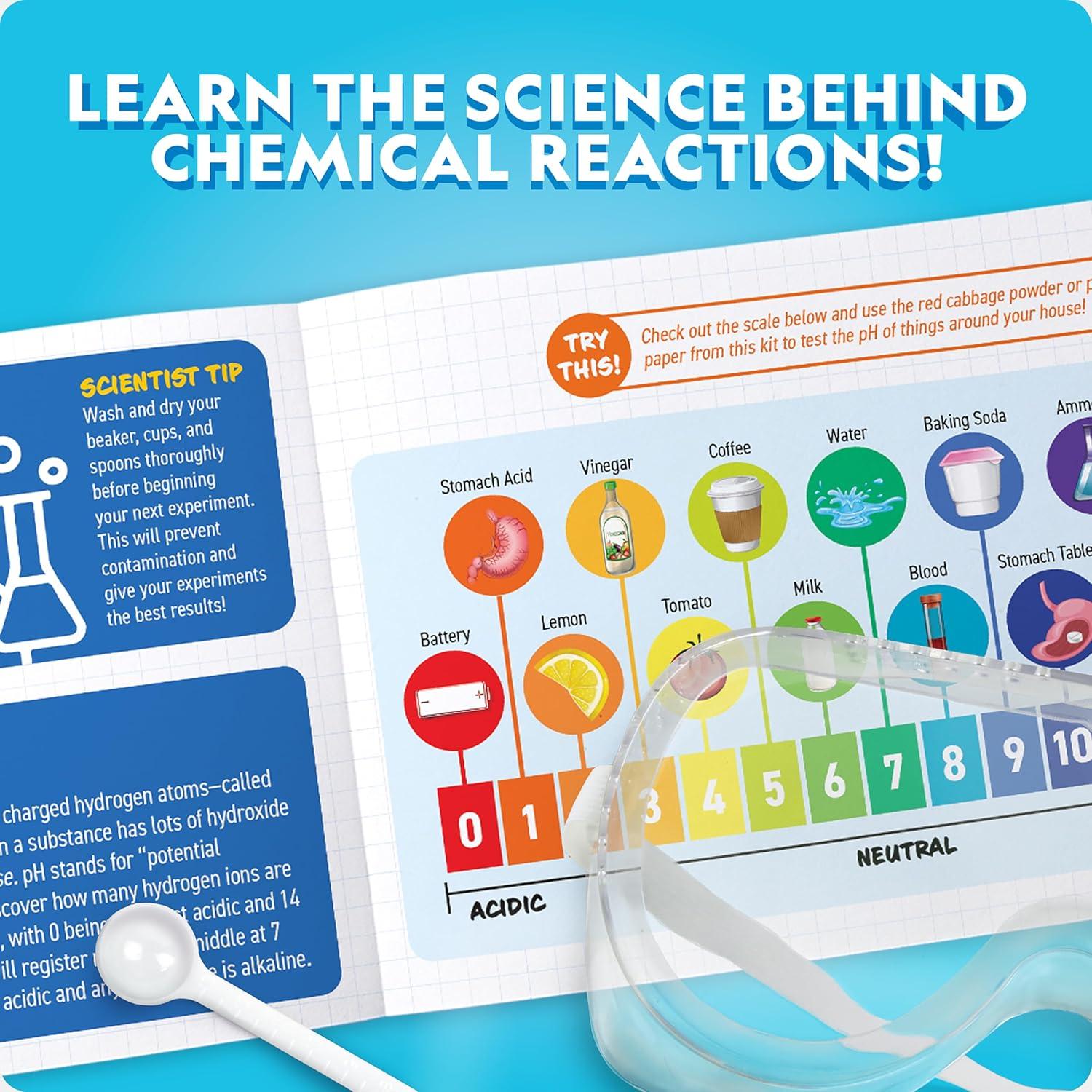 National Geographic Amazing Chemistry Set – Chemistry Kit with 100+ Science Experiments Including Crystal Growing and Reactions, Science Kit for Kids, STEM Gift for Boys and Girls (Amazon Exclusive)(Amazing Reactions)