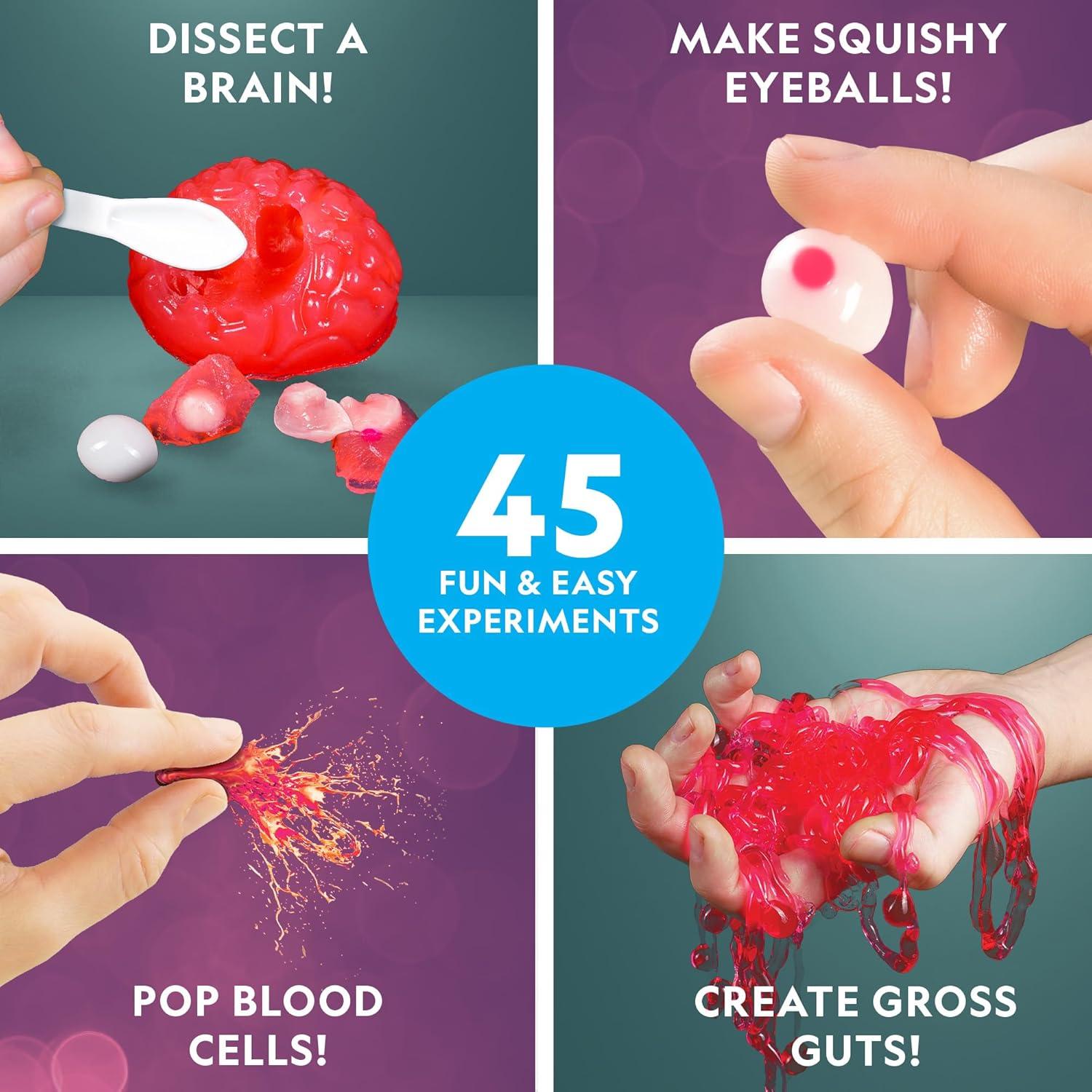 National Geographic Incredibly Gross Science Kit – 16 Disgusting Experiments with Bonus Guide, Yucky Slime Chemistry Set, Learning Toy, STEM Project for Boys and Girls, Birthday Gifts for Kids 8-12(45 Gross Experiments)