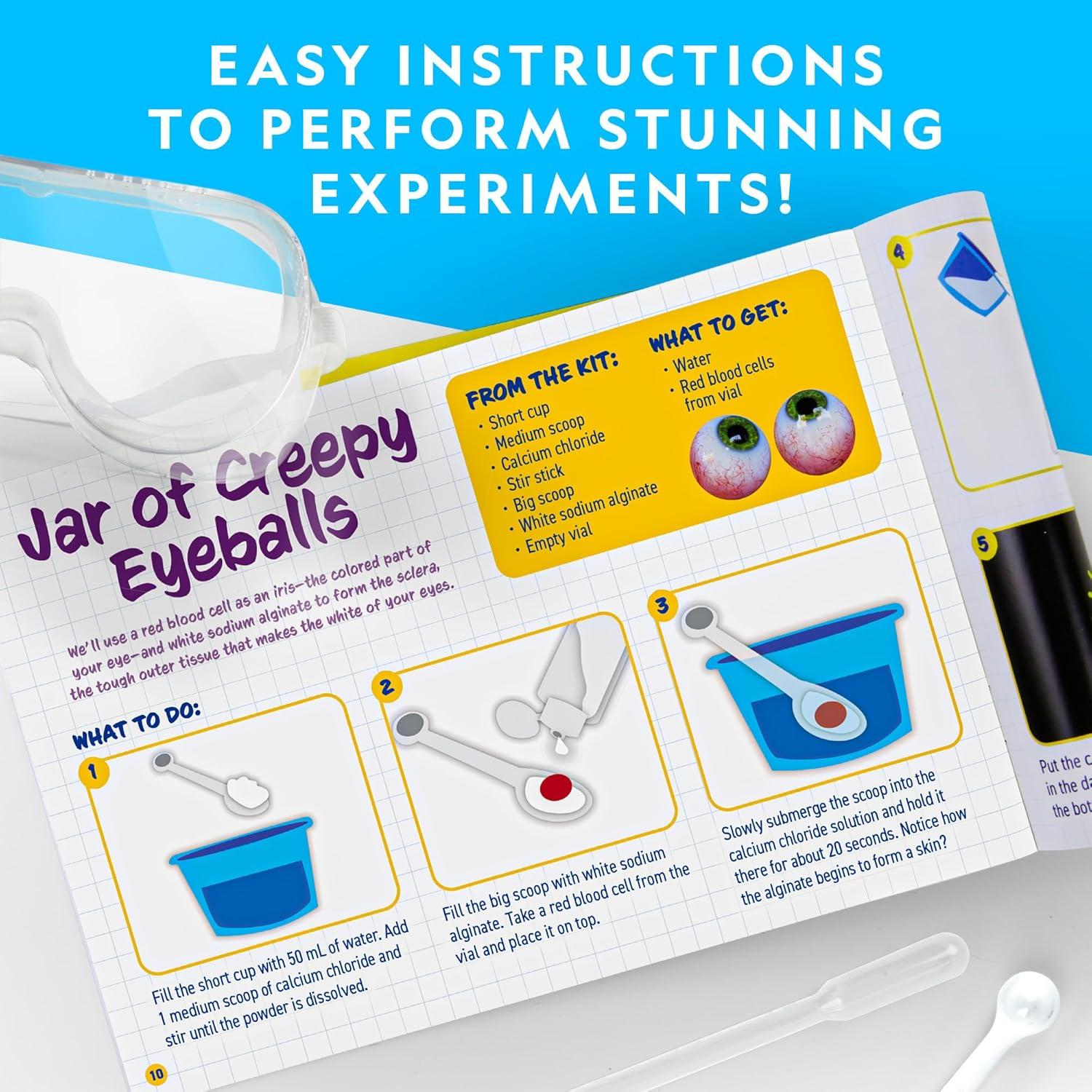 National Geographic Incredibly Gross Science Kit – 16 Disgusting Experiments with Bonus Guide, Yucky Slime Chemistry Set, Learning Toy, STEM Project for Boys and Girls, Birthday Gifts for Kids 8-12(45 Gross Experiments)