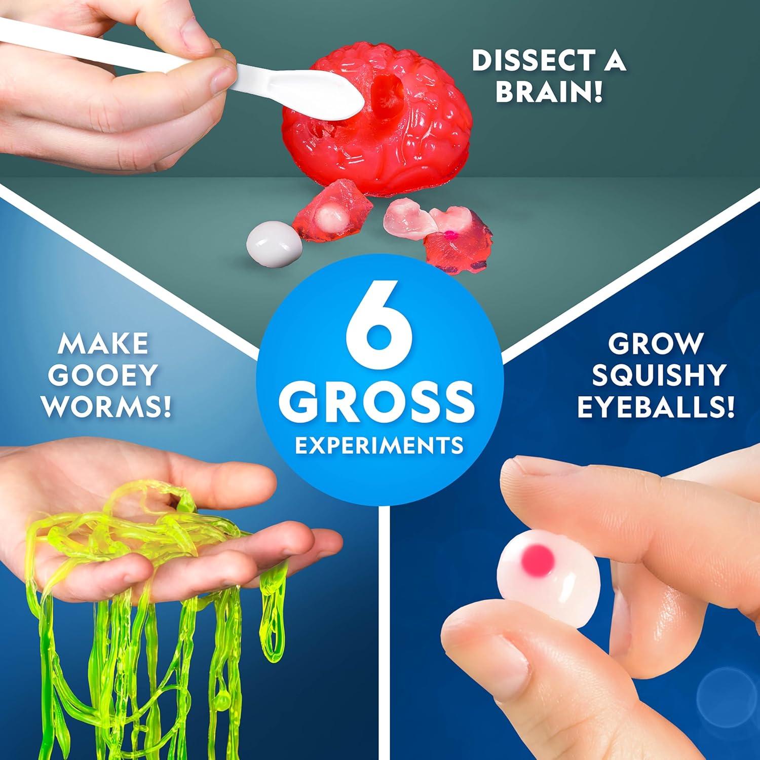 National Geographic Incredibly Gross Science Kit – 16 Disgusting Experiments with Bonus Guide, Yucky Slime Chemistry Set, Learning Toy, STEM Project for Boys and Girls, Birthday Gifts for Kids 8-12(16 Gross Experiments)