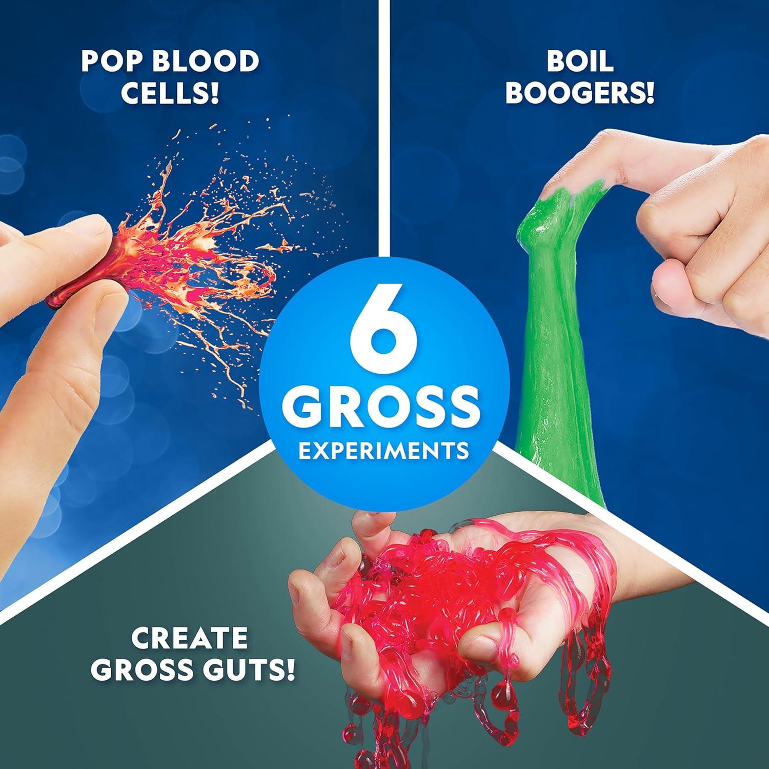 National Geographic Incredibly Gross Science Kit – 16 Disgusting Experiments with Bonus Guide, Yucky Slime Chemistry Set, Learning Toy, STEM Project for Boys and Girls, Birthday Gifts for Kids 8-12(16 Gross Experiments)