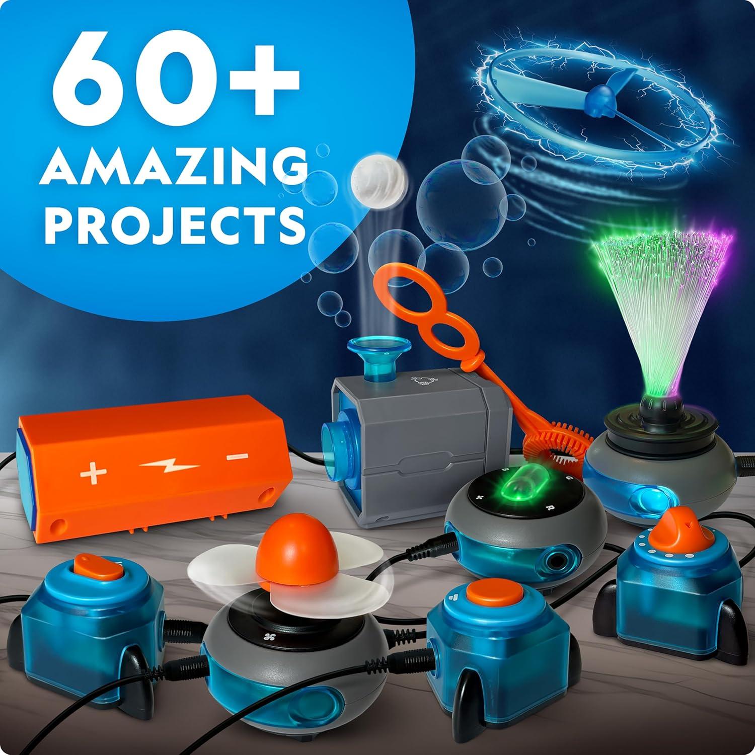 National Geographic Circuit Maker Kit – Electronics Kit for Kids with 120 Electrical Projects, Electric Circuit STEM Toy, Electronic Projects, Electrical Kit for Kids, Electricity Set(60+ Projects)