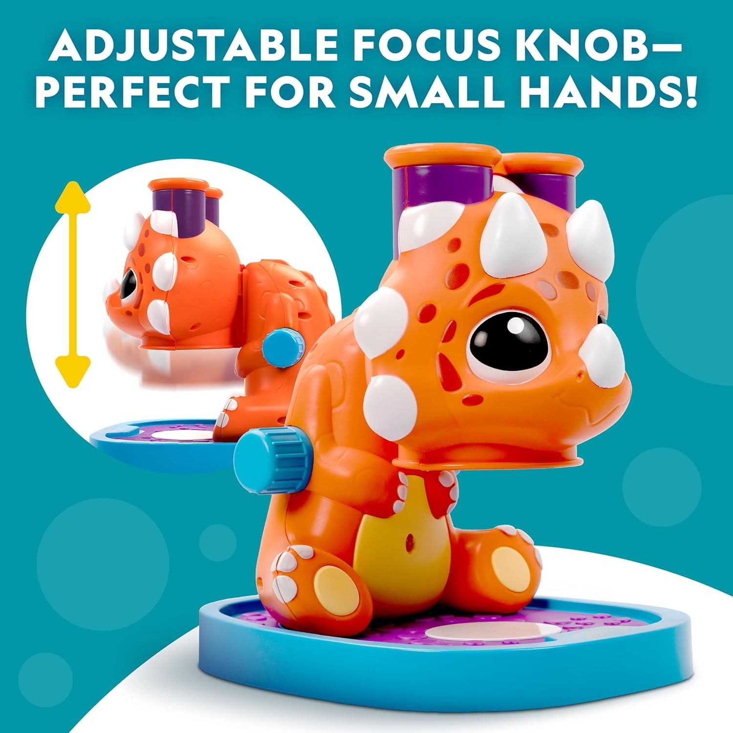 National Geographic Kids Microscope Toy Science Kit, Dino-Scope for Age 3+