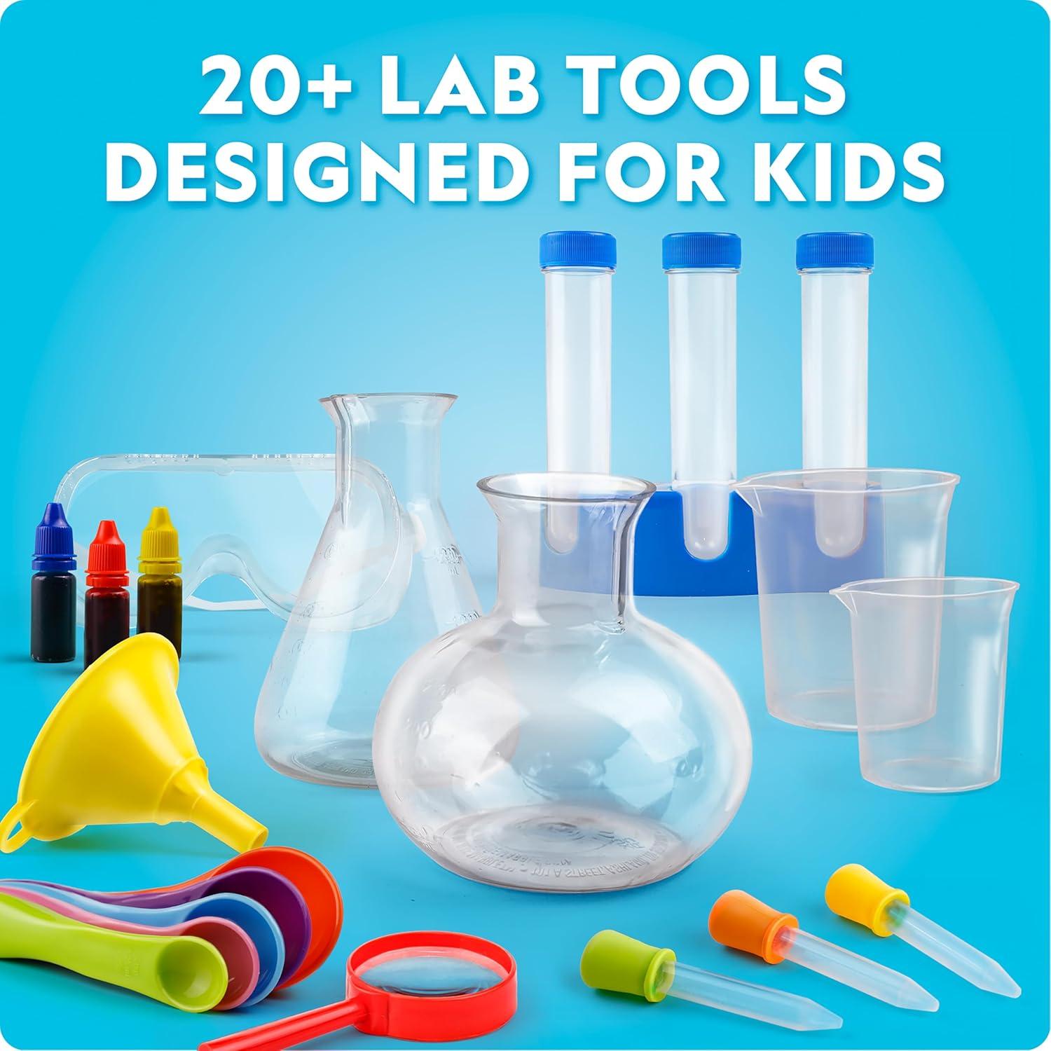 National Geographic Junior Chemistry Set – Complete Early Learning Lab Kit with 50 Science Experiments for Kids and 20+ Lab Tools, Chemistry Set, Science Experiments for Kids 4-6