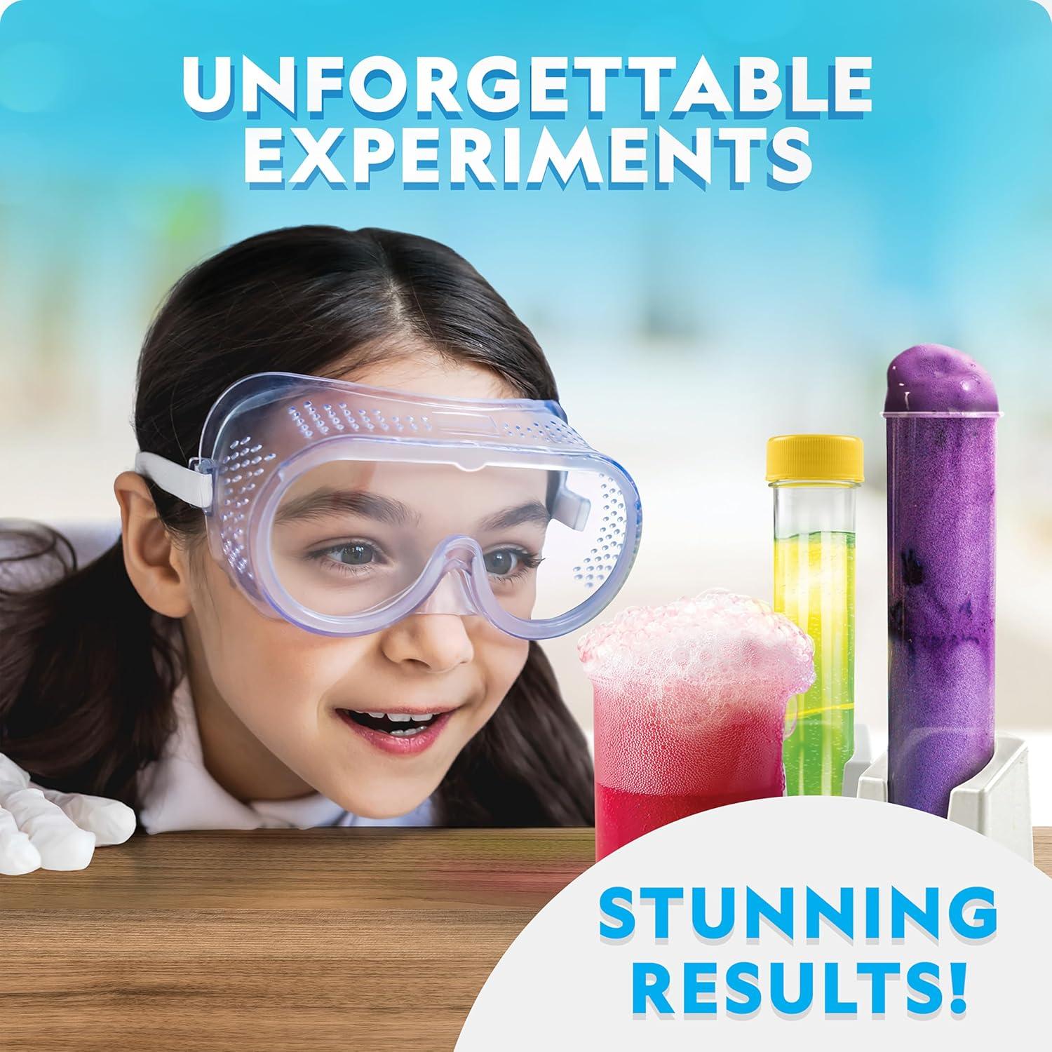 Blue Marble National Geographic Stunning Chemistry Set – Mega Science Kit with 45 Easy Experiments- Make a Volcano and Launch a Rocket, STEM Projects for Kids Ages 8-12, Science Toys