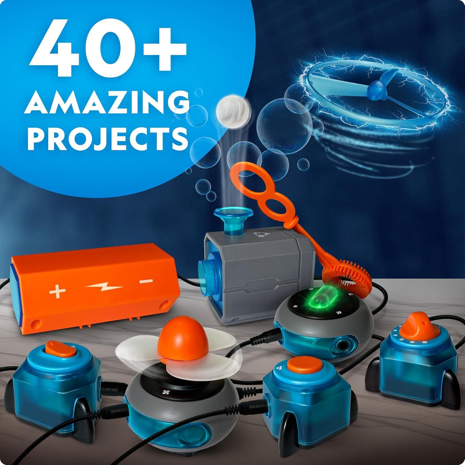 National Geographic Circuit Maker Kit – Electronics Kit for Kids with 120 Electrical Projects, Electric Circuit STEM Toy, Electronic Projects, Electrical Kit for Kids, Electricity Set(40+ Projects)