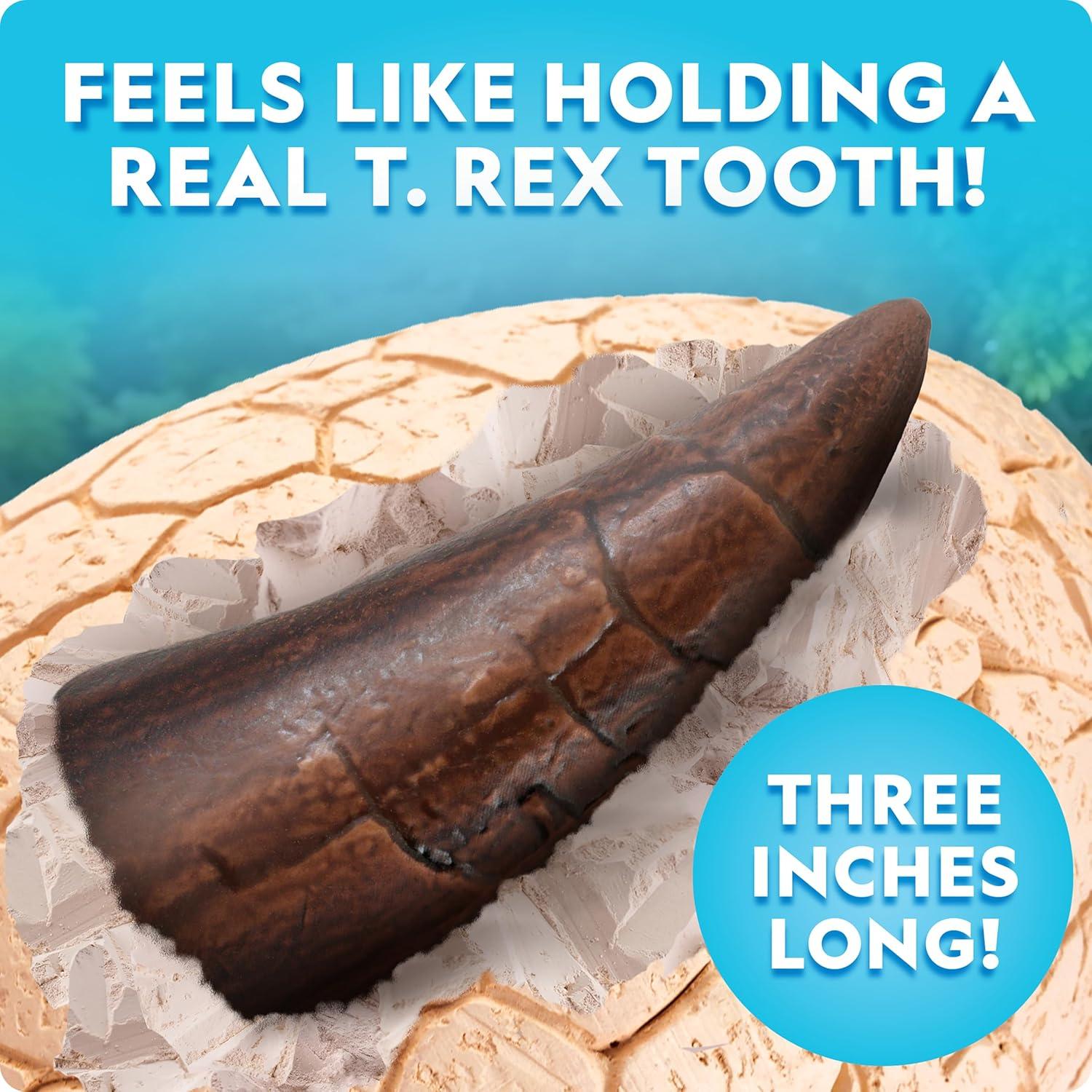 NATIONAL GEOGRAPHIC Jumbo Dinosaur Egg Dig Kit – Dig Out 12 Dino Figures & Replica T. Rex Tooth from Giant 6″ Egg, Dino Egg, Jumbo Egg, Dinosaur Egg Toys, Educational Science Kits(Jumbo Dino Egg Dig Brick)