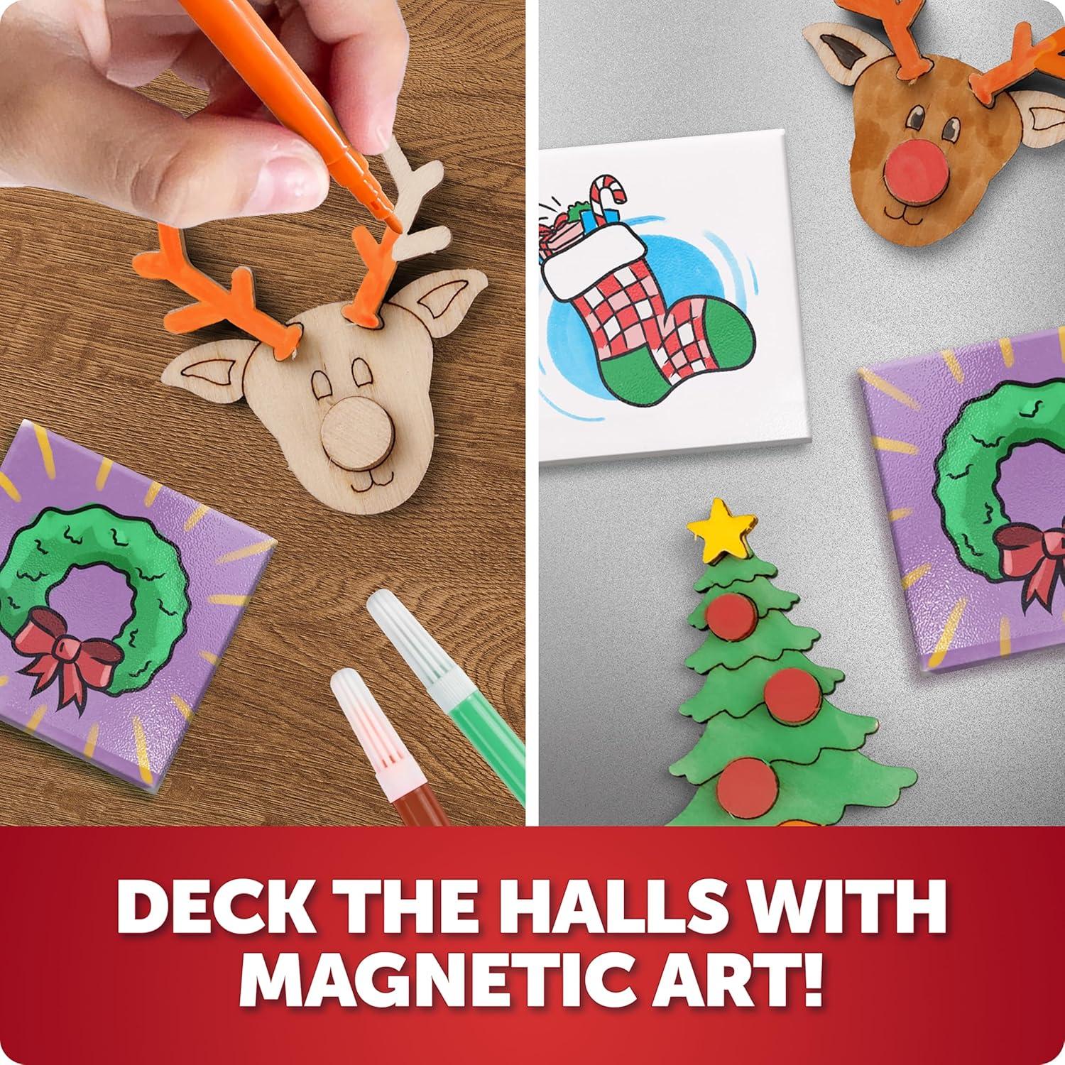 Blue Marble Santa’s Christmas Craft Kit for Kids – 15 Magical Christmas Crafts for Kids, Make Suncatchers, Paint Holiday Rocks, Make Magnetic Tile Art & More for Christmas Gifts, Craft Kits